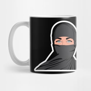 Happy women’s day illustration of beautiful women wear hijab vector design. Mug